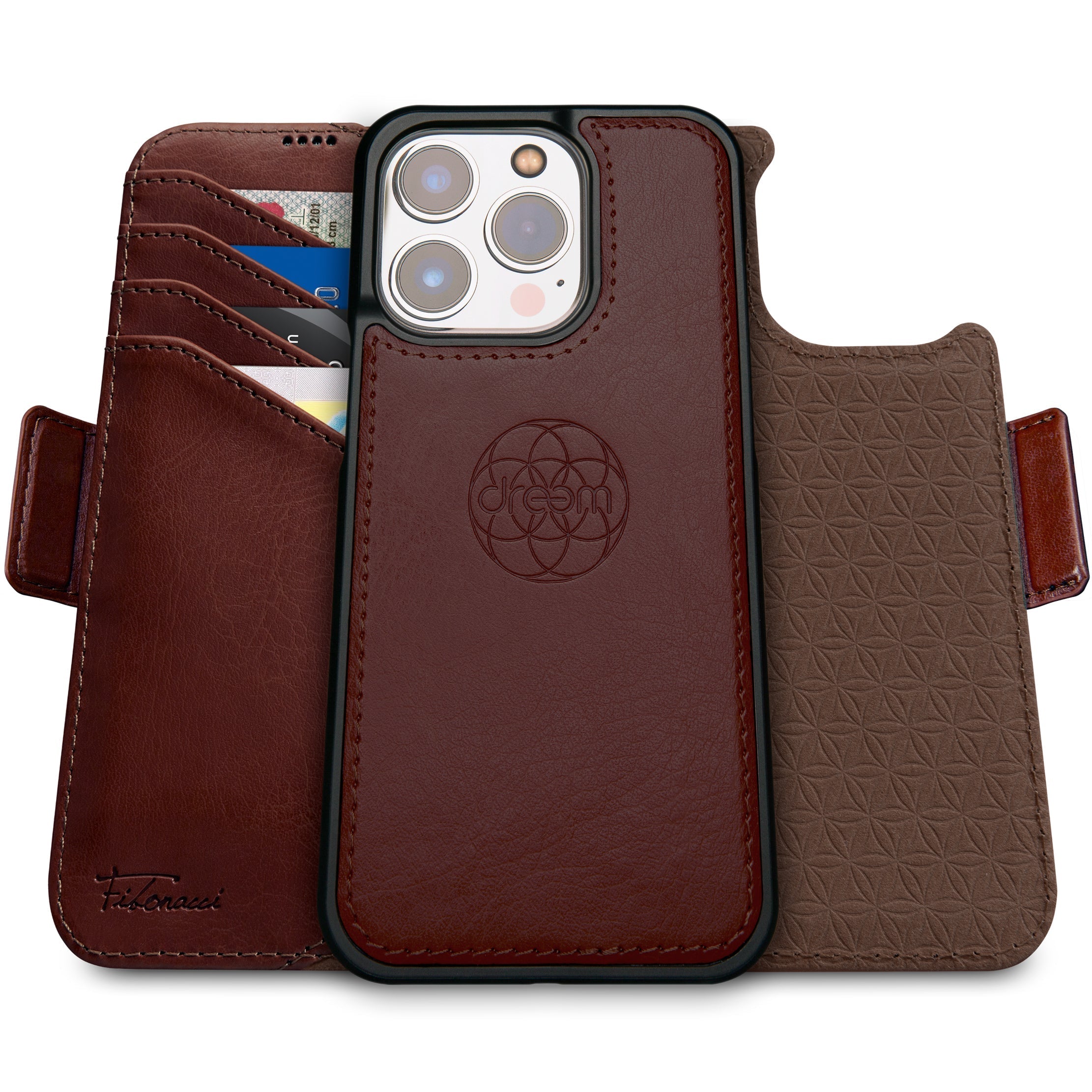 Detachable Leather Wallet Cases for iPhone 16 Pro Max – Dreem