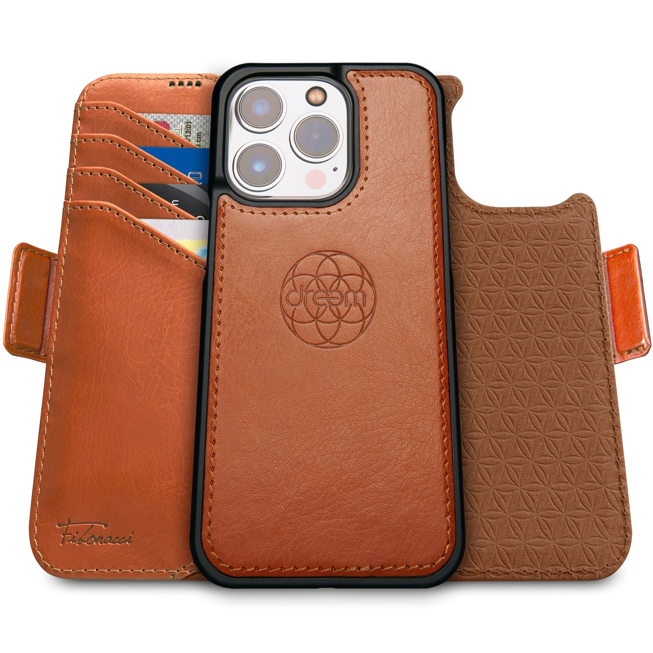 Detachable Leather Wallet Cases for iPhone 15 Pro Max – Dreem