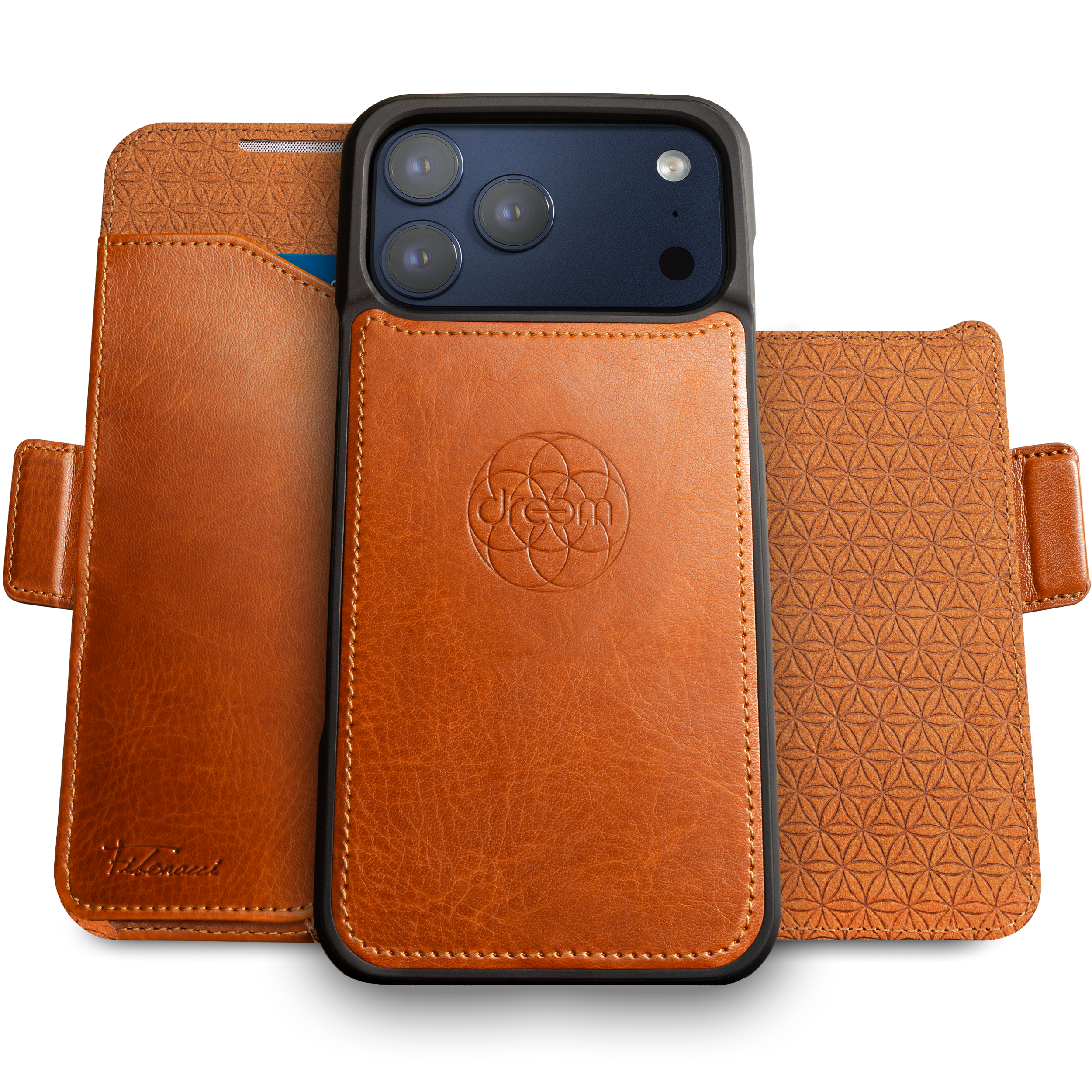 Dreem for iPhone 17 Pro Case Wallet [Fibonacci:Caramel] – Dreem