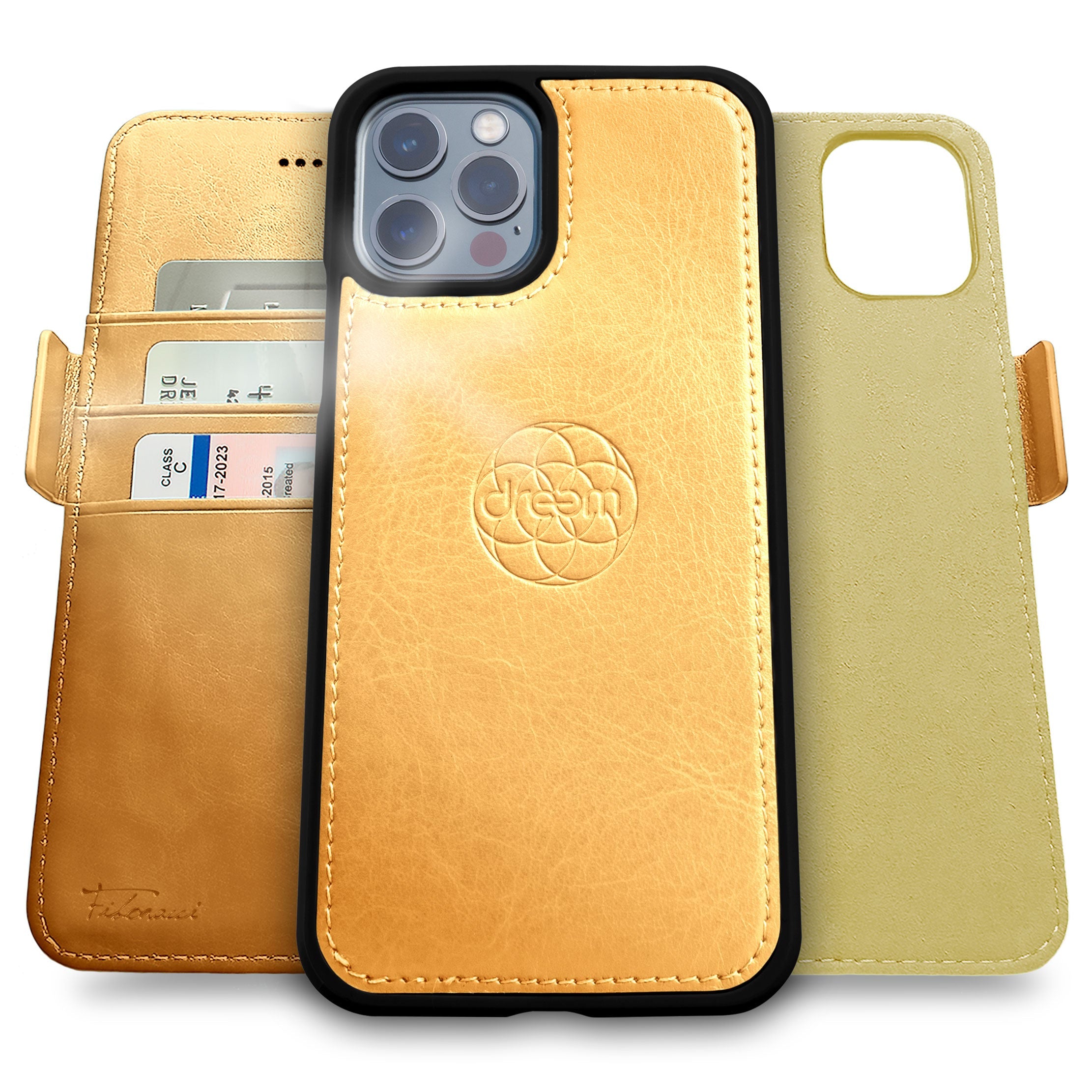 Fibonacci Wallet Case for iPhone 13 Pro Max [Gold] – Dreem - Make