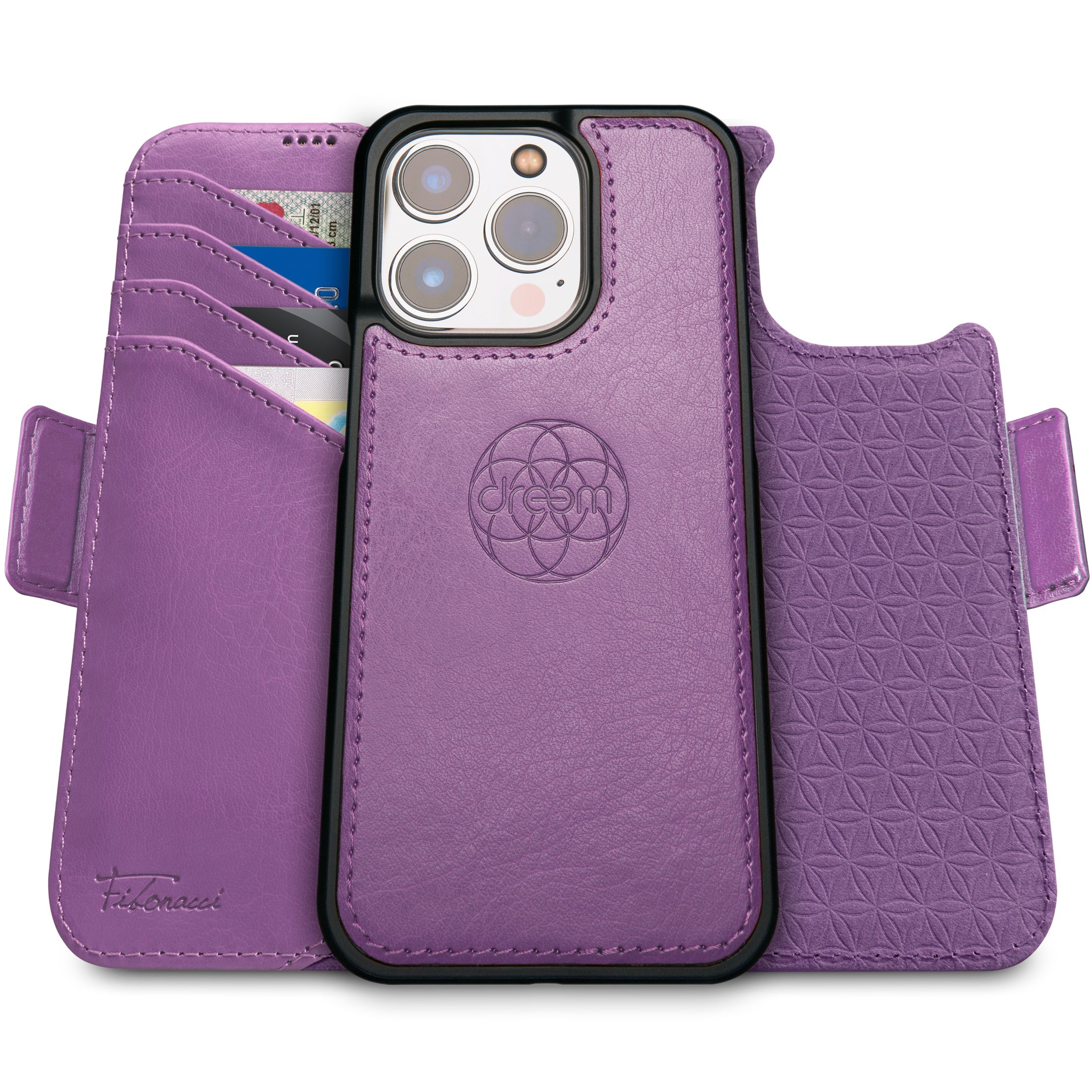 Fibonacci Wallet Case for iPhone 16 Pro Max [Purple] – Dreem
