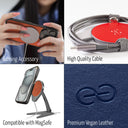 Dreem Empower Magnetic Wireless Charger Pad for iPhone 16/15/14/13/12 & Qi-Certified Devices [Chocolate]