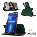 Dreem Fibonacci Wallet Case for iPhone 13 Pro Max | 2-in-1 Detachable Vegan Leather Cover [Green]