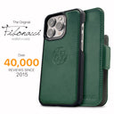 Dreem Fibonacci Wallet Case for iPhone 14 Pro Max | 2-in-1 Detachable Vegan Leather Cover [Green]
