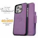 Dreem Fibonacci Wallet Case for iPhone 14 Plus | 2-in-1 Detachable Vegan Leather Cover [Purple]