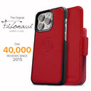 Dreem Fibonacci Wallet Case for iPhone 14 Pro Max | 2-in-1 Detachable Vegan Leather Cover [Red]