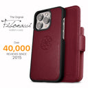 Dreem Fibonacci Wallet Case for iPhone 14 Plus | 2-in-1 Detachable Vegan Leather Cover [Burgundy]