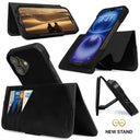 Dreem Fibonacci Wallet Case for iPhone 16 Plus | 2-in-1 Detachable Vegan Leather Cover [Black]