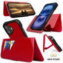 Dreem Fibonacci Wallet Case for iPhone 16 Plus | 2-in-1 Detachable Vegan Leather Cover [Red]