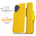 Dreem Fibonacci Wallet Case for iPhone 16 Plus | 2-in-1 Detachable Vegan Leather Cover [Yellow]