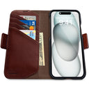 Dreem Fibonacci Wallet Case for iPhone 16 Pro | 2-in-1 Detachable Vegan Leather Cover [Coffee]