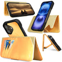 Dreem Fibonacci Wallet Case for iPhone 16 Plus | 2-in-1 Detachable Vegan Leather Cover [Gold]