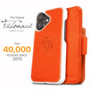 Dreem Fibonacci Wallet Case for iPhone 16 Plus | 2-in-1 Detachable Vegan Leather Cover [Orange]