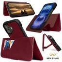 Dreem Fibonacci Wallet Case for iPhone 16 Plus | 2-in-1 Detachable Vegan Leather Cover [Burgundy]