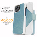 Dreem Fibonacci Wallet Case for iPhone 16 Pro Max | 3-in-1 Detachable Vegan Leather Cover [Light Blue/White]