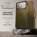 Dreem Real Leather for iPhone 17 Pro Max Case Wallet [Fibonacci:Olive]