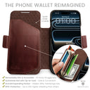 Dreem Real Leather for iPhone 17 Pro Max Case Wallet [Fibonacci:Chestnut]