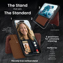 Dreem Real Leather for iPhone 17 Pro Max Case Wallet [Fibonacci:Chestnut]