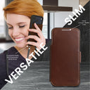 Dreem Real Leather for iPhone 17 Pro Max Case Wallet [Fibonacci:Chestnut]