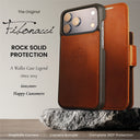Dreem Real Leather for iPhone 17 Pro Max Case Wallet [Fibonacci:Chocolate]