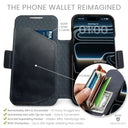 Dreem Real Leather for iPhone 17 Pro Max Case Wallet [Fibonacci:Graphite Blue]
