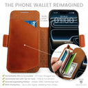 Dreem Real Leather for iPhone 17 Pro Max Case Wallet [Fibonacci:Caramel]
