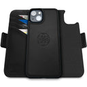 Dreem Fibonacci Wallet Case for iPhone 14 & iPhone 16e Case Wallet | 3-in-1 Magnetic Detachable Vegan Leather Cover [Black]