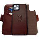 Dreem Fibonacci Wallet Case for iPhone 14 & iPhone 16e Case Wallet | 3-in-1 Magnetic Detachable Vegan Leather Cover [Coffee]