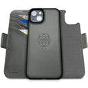 Dreem Fibonacci Wallet Case for iPhone 14 & iPhone 16e Case Wallet | 3-in-1 Magnetic Detachable Vegan Leather Cover [Grey]