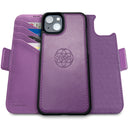 Dreem Fibonacci Wallet Case for iPhone 14 & iPhone 16e Case Wallet | 3-in-1 Magnetic Detachable Vegan Leather Cover [Purple]