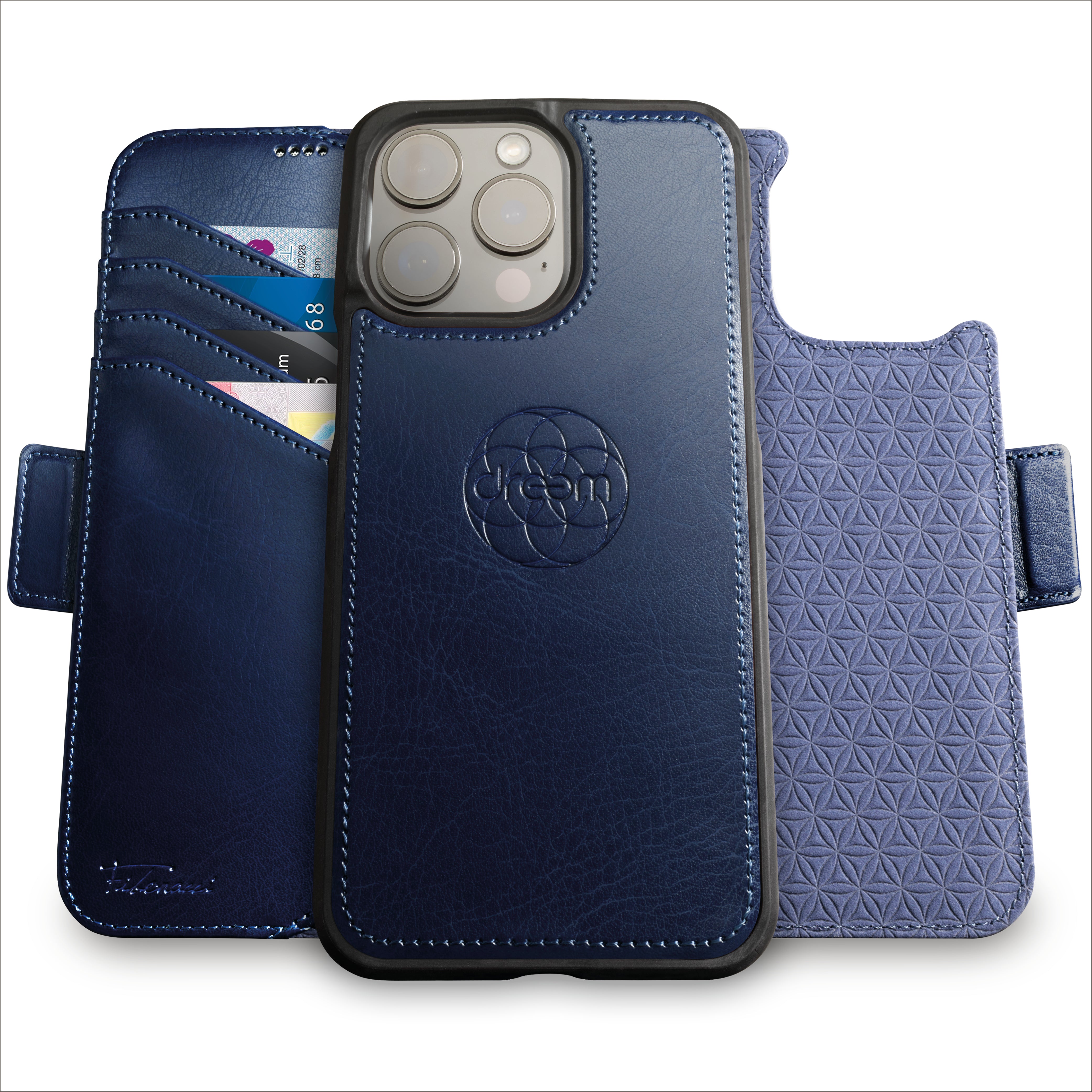Detachable Leather Wallet Cases for iPhone 15 Pro Max – Dreem