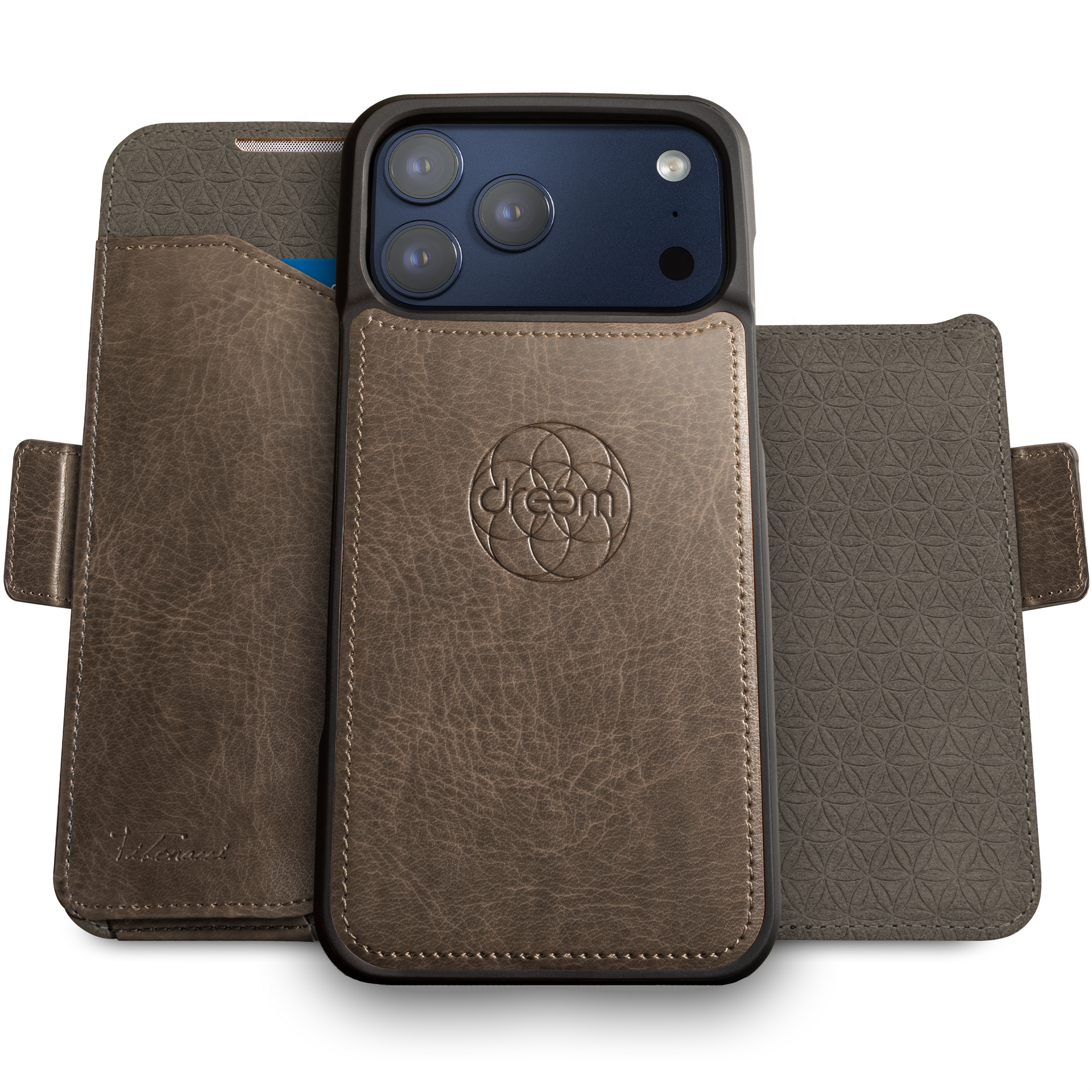 Dreem for iPhone 17 Pro Case Wallet [Fibonacci:Smoky Grey] – Dreem