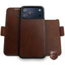 Dreem Real Leather for iPhone 17 Pro Max Case Wallet [Fibonacci:Chestnut]