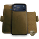 Dreem Real Leather for iPhone 17 Pro Max Case Wallet [Fibonacci:Olive]
