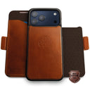 Dreem Real Leather for iPhone 17 Pro Max Case Wallet [Fibonacci:Chocolate]