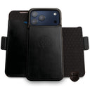 Dreem Real Leather for iPhone 17 Pro Case Wallet [Fibonacci:Black]
