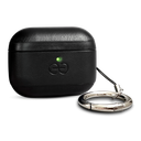 Dreem Om AirPod Pro 3 Case, Leather, with Keychain,  Protective One-Piece Hard Shell, Luxury Vegan Leather, with Reveal Motion Effect [Black]