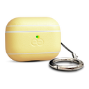 Dreem Om AirPod Pro 3 Case, Leather, with Keychain,  Protective One-Piece Hard Shell, Luxury Vegan Leather, with Reveal Motion Effect [Butter]