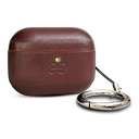 Dreem Om AirPod Pro 3 Case, Leather, with Keychain,  Protective One-Piece Hard Shell, Luxury Vegan Leather, with Reveal Motion Effect [Coffee]