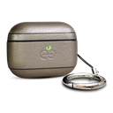 Dreem Om AirPod Pro 3 Case, Leather, with Keychain,  Protective One-Piece Hard Shell, Luxury Vegan Leather, with Reveal Motion Effect [Metal]
