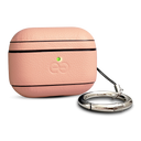 Dreem Om AirPod Pro 3 Case, Leather, with Keychain,  Protective One-Piece Hard Shell, Luxury Vegan Leather, with Reveal Motion Effect [Pink]