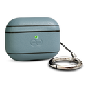 Dreem Om AirPod Pro 3 Case, Leather, with Keychain,  Protective One-Piece Hard Shell, Luxury Vegan Leather, with Reveal Motion Effect [Slate]