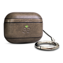 Dreem Om AirPod Pro 3 Case, Leather, with Keychain,  Protective One-Piece Hard Shell, Luxury Vegan Leather, with Reveal Motion Effect [Smoky]