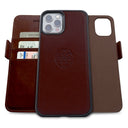 Dreem Fibonacci Wallet Case for iPhone 13 Pro | 2-in-1 Detachable Vegan Leather Cover [Coffee]