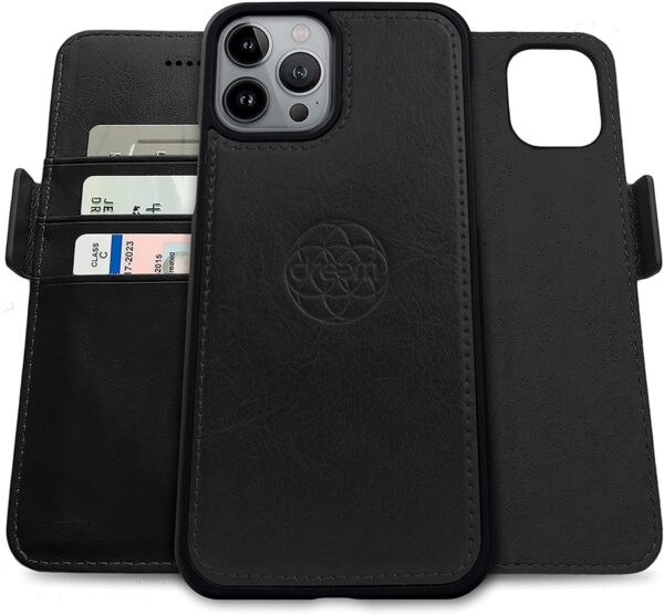 Fibonacci 2-in-1 Wallet Case for iPhone 13 Pro Max - Black