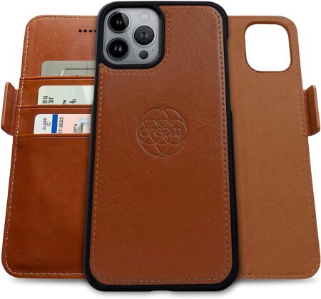 Fibonacci 2-in-1 Wallet Case for iPhone 13 Pro Max - Caramel