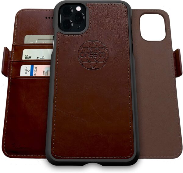 Fibonacci 2-in-1 Wallet Case for iPhone 11 Pro - Coffee