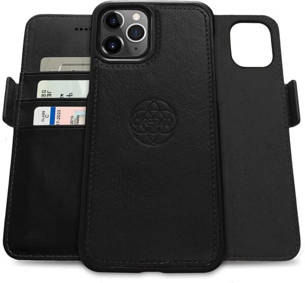 Fibonacci 2-in-1 Wallet Case for iPhone 12 Pro Max - Black