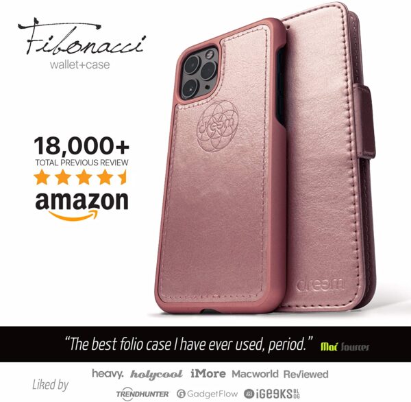 Fibonacci 2-in-1 Wallet Case for iPhone 6 Plus & 6s Plus - Rosegold