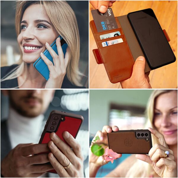 Fibonacci 2-in-1 Wallet Case for Samsung Galaxy S21 - Red